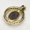 Natural Australian White Opal and Diamond 18K Gold Pendant (10mm x 8mm) Code -GPA87