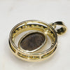 Natural Australian White Opal and Diamond 18K Gold Pendant (10mm x 8mm) Code -GPA87