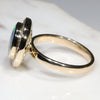 Natural Australian Boulder Opal and Diamond  Gold Ring Size 7.5 Code - RL31