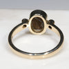 Natural Australian Boulder Opal and Diamond Gold Ring - Size 7 Code - RL28