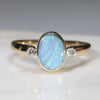 Natural Australian Boulder Opal Gold Ring