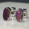 Australian Boulder Opal  Silver Stud Earring Code - SE303
