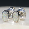 Easy Every Day Wear Silver and Opal Studs