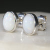 Natural Australian White Opal Silver Stud Earring Code -SE301