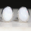 Beautiful White Opal Silver Studs