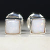 Natural Australian White Opal Silver Stud Earring Code -SE307