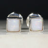 Natural Australian White Opal Silver Stud Earring Code -SE307