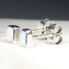 Natural Australian White Opal Silver Stud Earring Code -SE307