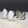 Natural Australian White Opal Silver Stud Earring Code -SE310