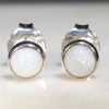 Natural Australian White Opal Silver Stud Earring Code -SE299