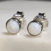 Natural Australian White Opal Silver Stud Earring Code -SE299