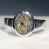 Australian Solid Boulder Opal Silver Ring - Size 10 Code - SM90