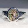 Australian Solid Boulder Opal Silver Ring - Size 10 Code - SM90