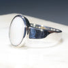 Australian Solid White Opal Silver Ring - Size 9.5 Code - SM86