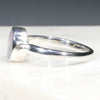Australian Solid Boulder Opal and Diamond Silver Ring - Size 6 Code - RS84
