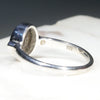Australian Solid Boulder Opal and Diamond Silver Ring - Size 8.5 Code - RS92