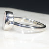 Australian Solid White Opal and Diamond Silver Ring - Size 6.75 Code - RS46