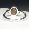 Australian Solid Boulder Opal and Diamond Silver Ring - Size 7 Code - RS65