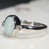 Sterling Silver - Solid Boulder Opal - Natural Diamonds
