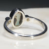 Silver Solid Opal Ring Rear View