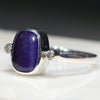 Australian Solid Boulder Opal and Diamond Silver Ring - Size 7 Code - RS67