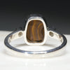 Australian Solid Boulder Opal and Diamond Silver Ring - Size 7 Code - RS67
