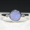 Round Opal Ring with Diamonds