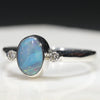 Sterling Silver-Natural Opal-Natural Diamonds
