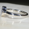 Australian Solid Boulder  Opal and Diamond Silver Ring - Size 6 Code - RS77