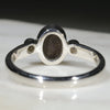 Australian Solid Boulder  Opal and Diamond Silver Ring - Size 6 Code - RS77