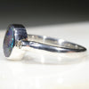 Australian Solid Boulder Opal and Diamond Silver Ring - Size 6 Code - RS89