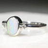 Sterling Silver- Natural Opal - Natural Diamonds