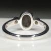 Australian Solid Boulder Opal and Diamond Silver Ring - Size 5.5 Code - RS68