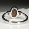 Silver Solid Opal Ring Rear View