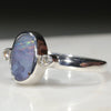 Sterling Silver- Natural Solid Opal- Natural Diamonds