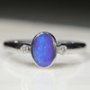 Blue Opal Silver Ring