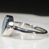 Australian Solid Boulder Opal and Diamond Silver Ring - Size 6.5 Code - RS45