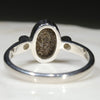 Australian Solid Boulder Opal and Diamond Silver Ring - Size 6.5 Code - RS45