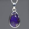 Natural Australian Boulder Opal Silver Pendant