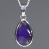 Natural Australian Boulder Opal Silver Pendant with Silver Chain Code -SD184