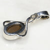 Silver Solid Opal Pendant Rear View