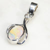 Sterling Silver- Natural Solid Opal- Natural Diamond
