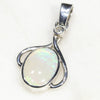 Sterling Silver- natural Solid Crystal Opal- Natural Diamond