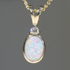 Natural Australian Boulder Opal and Diamond 18k Gold Pendant Code - PL38