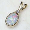 Natural Australian Boulder Opal and Diamond 18k Gold Pendant Code - PL38