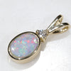 18k Gold-Natural Solid Boulder Opal-Natural Diamond