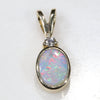 Natural Australian Boulder Opal and Diamond 18k Gold Pendant Code - PL38