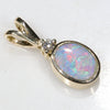 Natural Australian Boulder Opal and Diamond 18k Gold Pendant Code - PL38