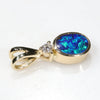 Natural Australian Boulder Opal and Diamond 18k Gold Pendant Code - PL31