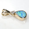 Natural Australian Boulder Opal and Diamond 18k Gold Pendant Code - PL39